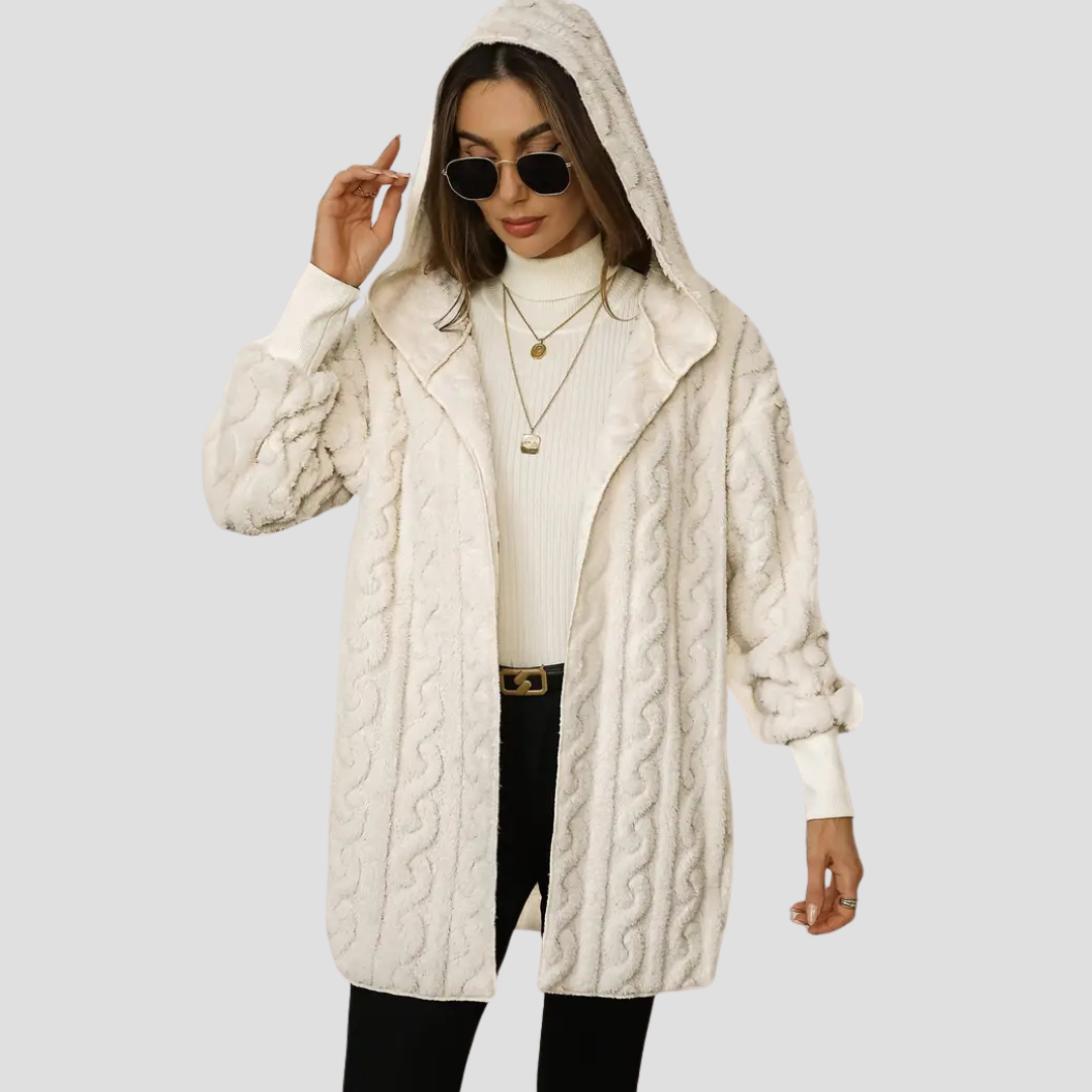 Ladies' Fuzzy Parka Coat Jacket