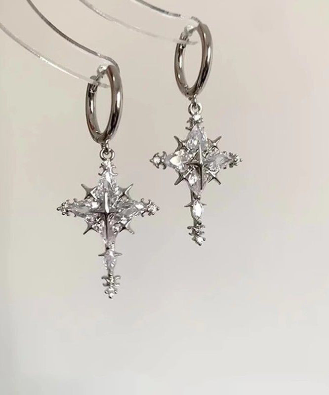 Women's Gold Plated Copper Earrings Zircon Accent - OutfitLondon