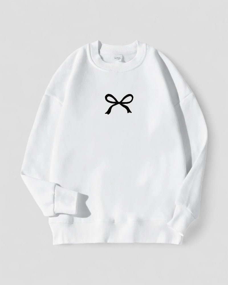 Soft Cozy Women's Oversized Bow Sweatshirt