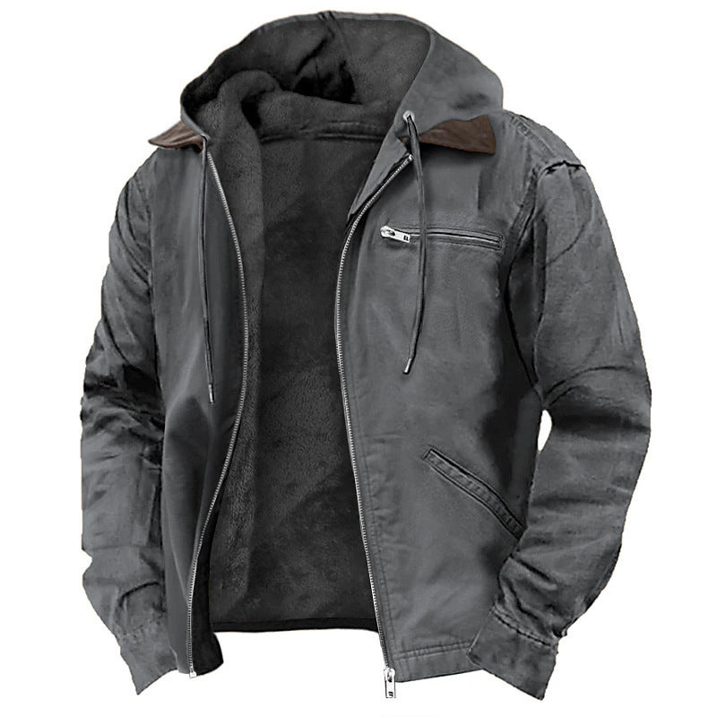 Warm Fleece Hoodie Jacket for Men