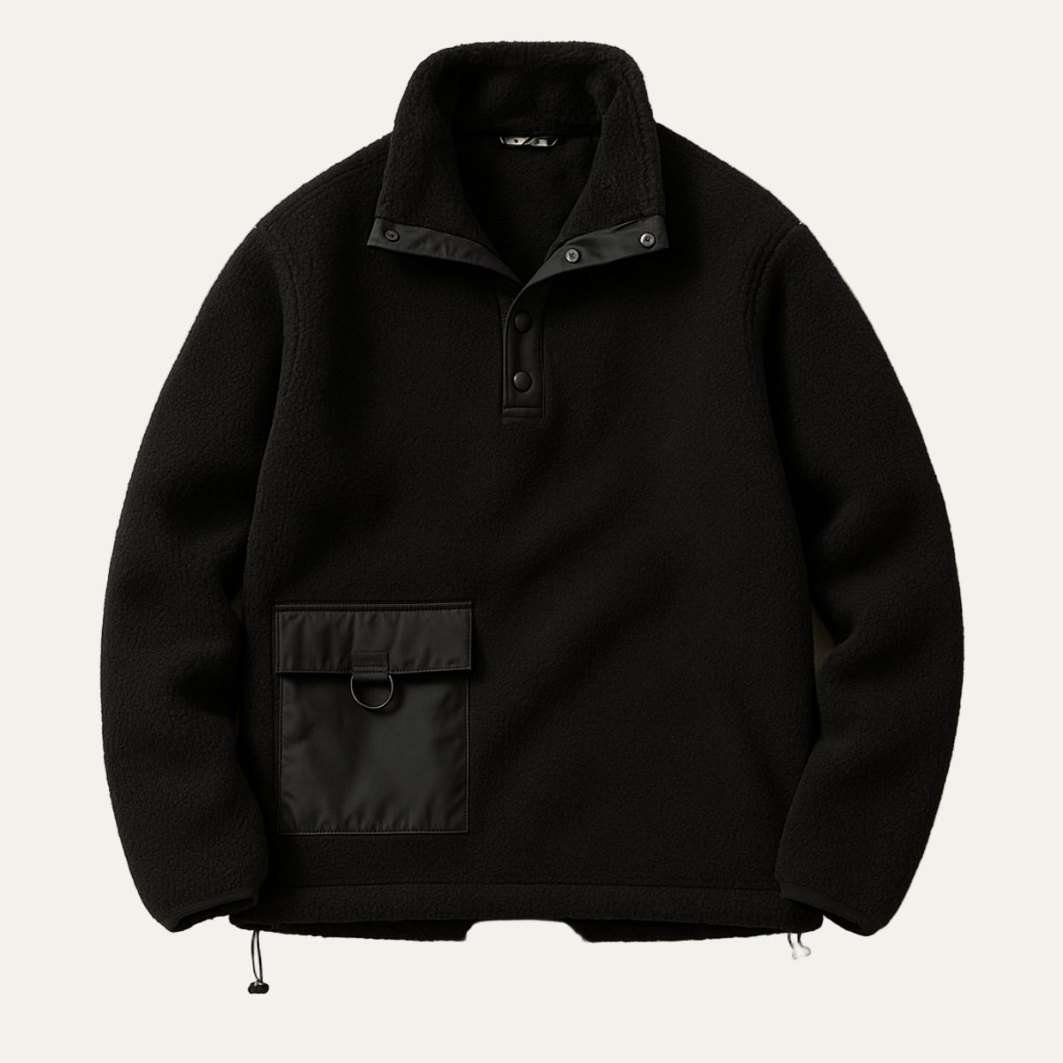 Men's Soft Fleece Zip Pullover with Pocket