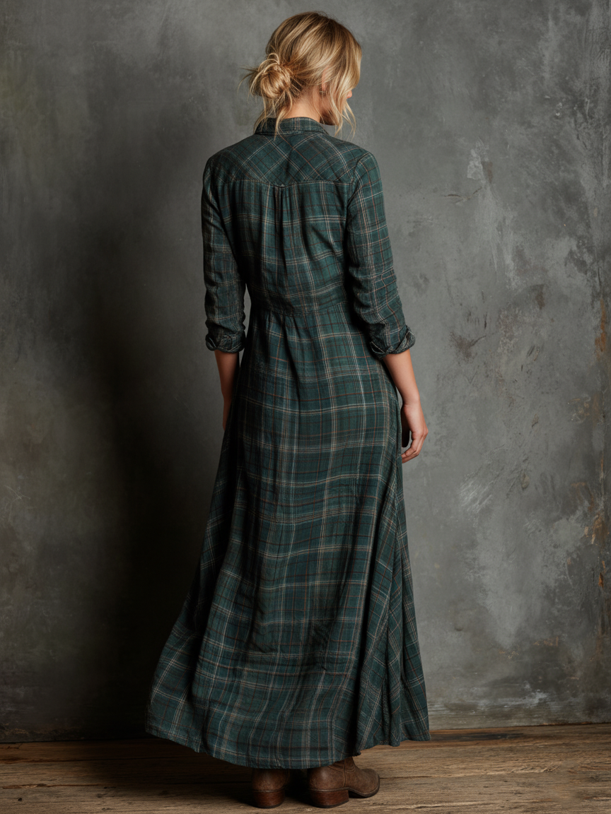 Timeless Plaid Shirt Dress for Women