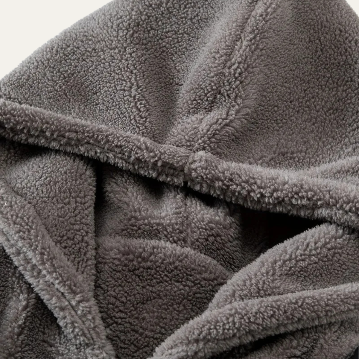 Warm Men's Hooded Puffer Jacket with Fleece - Grey