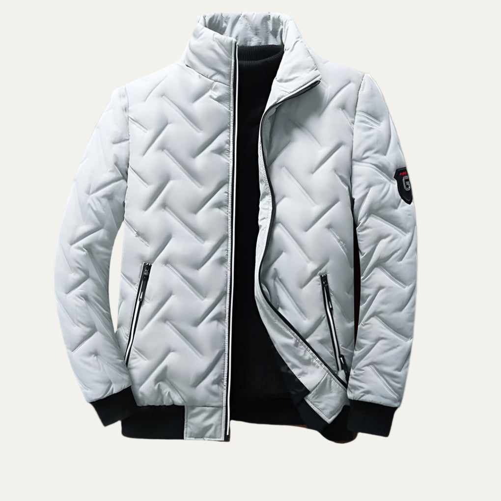 Men's Warm Padded High Neck Down Jacket