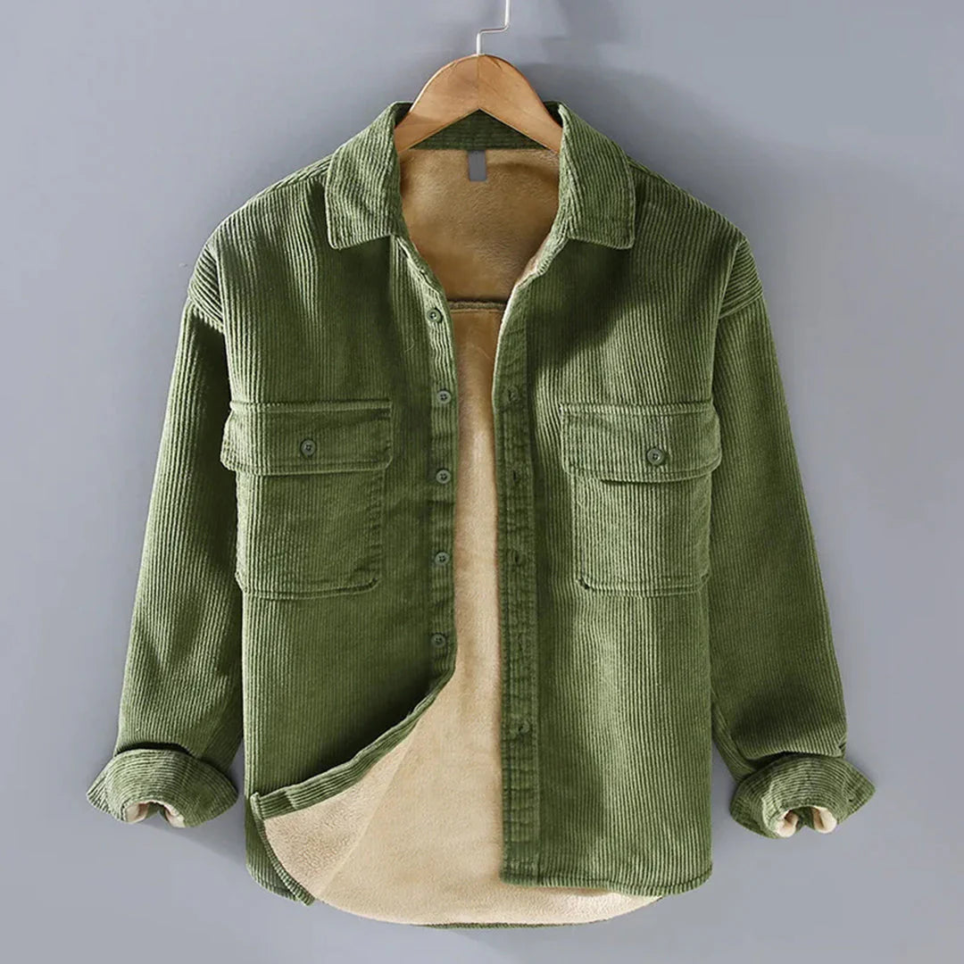 Rugged Corduroy Flannel Shirt for Men