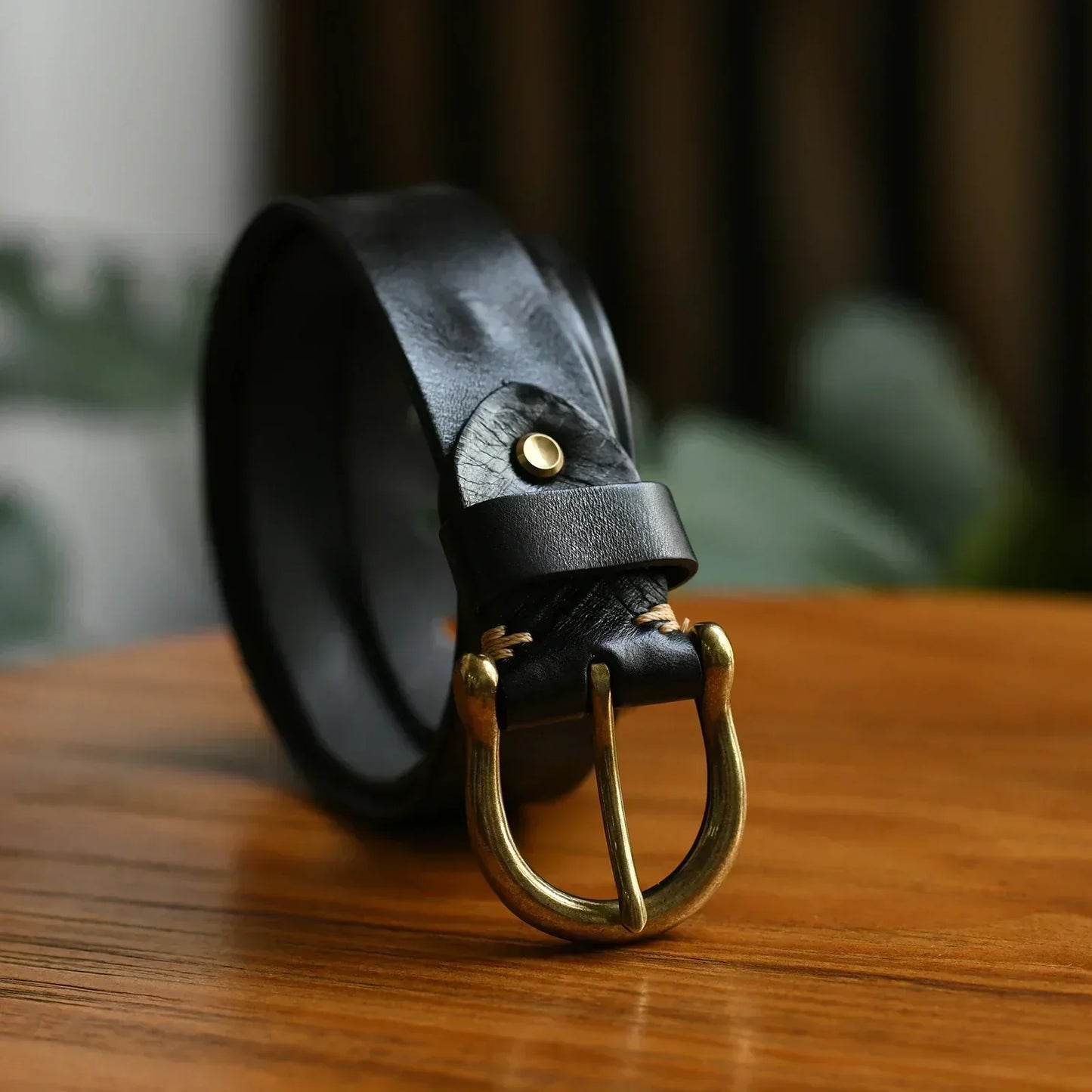 Real Leather Men's Waist Belt