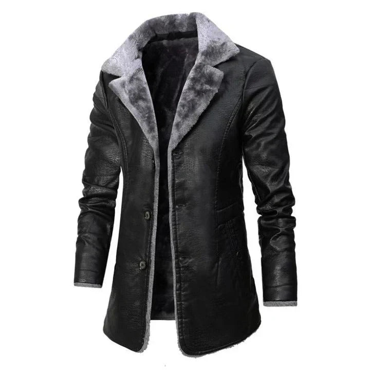 Warm Mens Sheepskin Leather Jacket