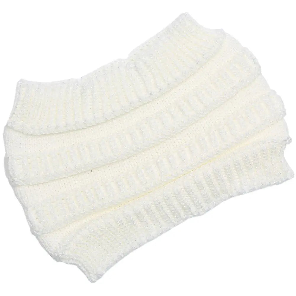 Cozy Oversized Knitted Ponytail Beanie