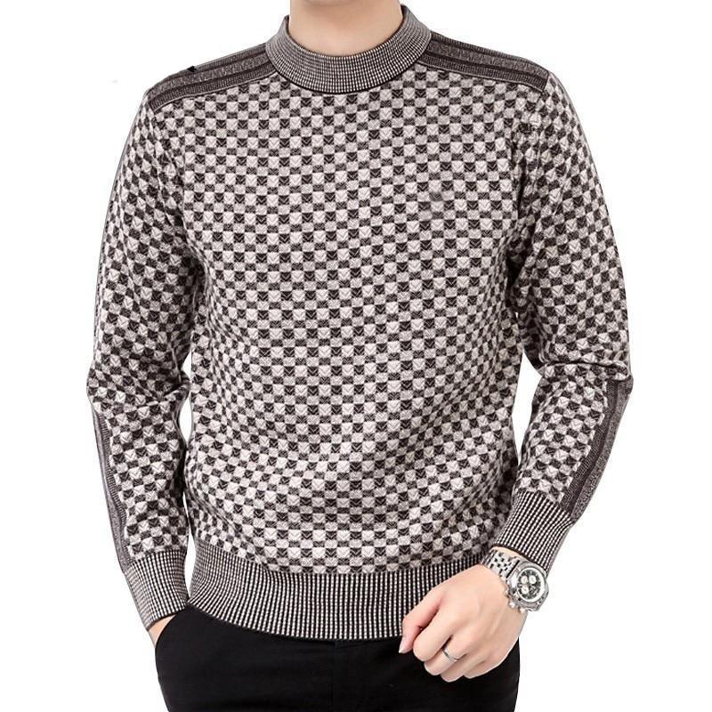 Cozy Plaid Men's Winter Sweater