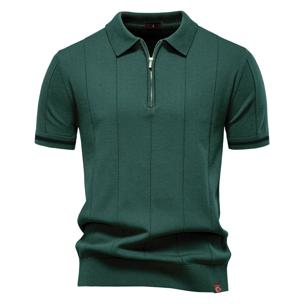 Slim Fit Polo Shirt - Breathable Quick Zip Design
