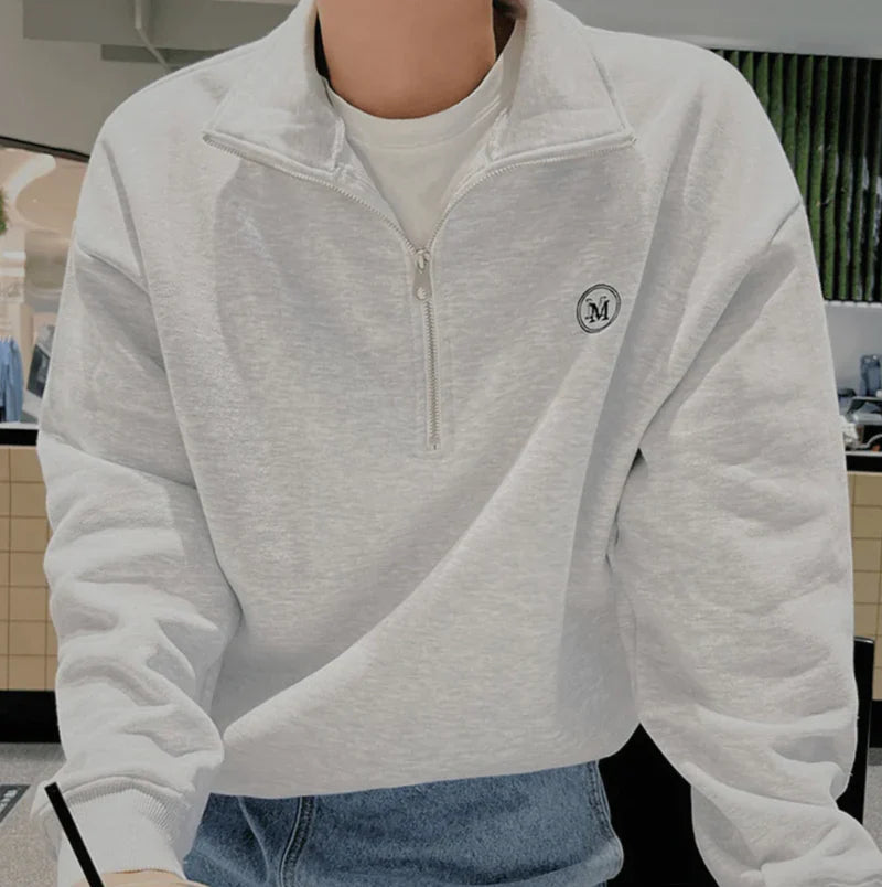 Comfortable Half Zip Top - Soft Fleece Layering Jacket