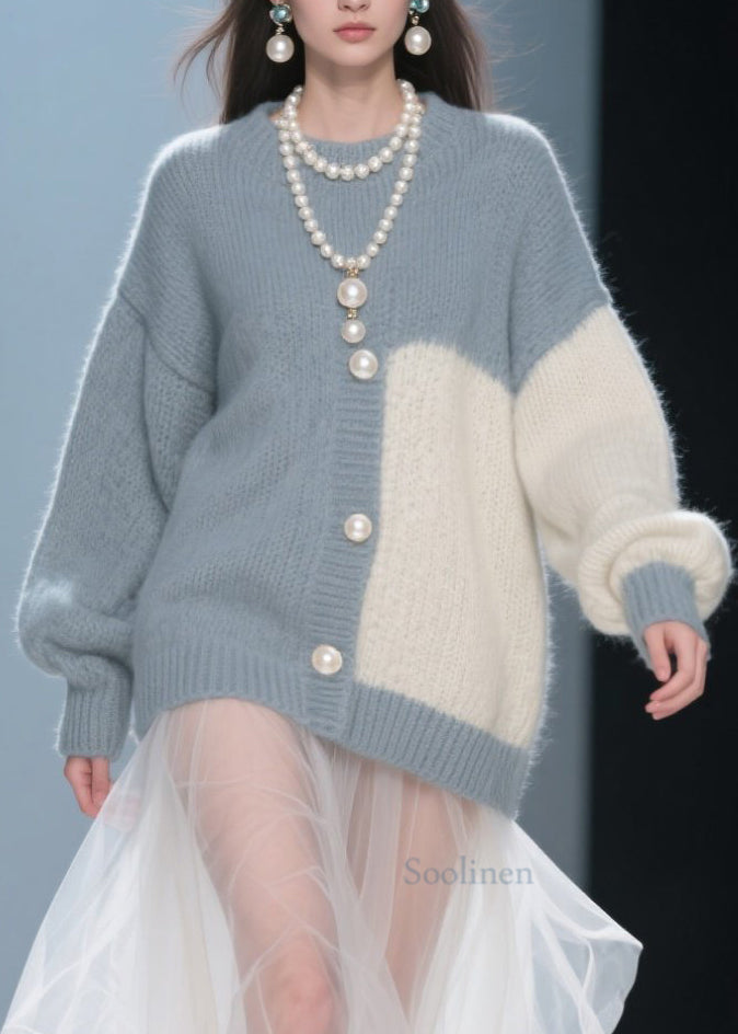 Women's Patchwork Knit Dress Tulle Overlay Autumn - OutfitLondon