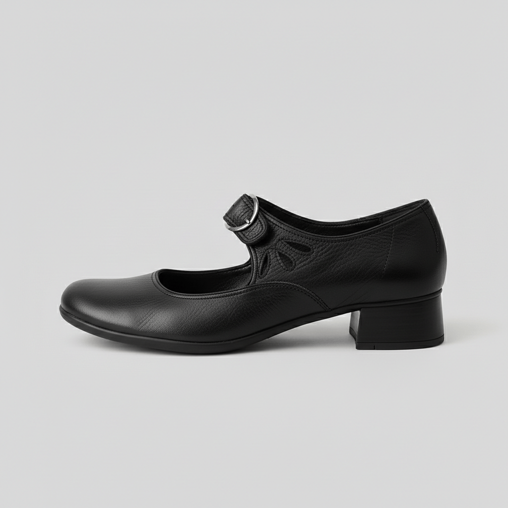 Stylish Buckle Strap Sandals – Comfortable Heeled Shoes