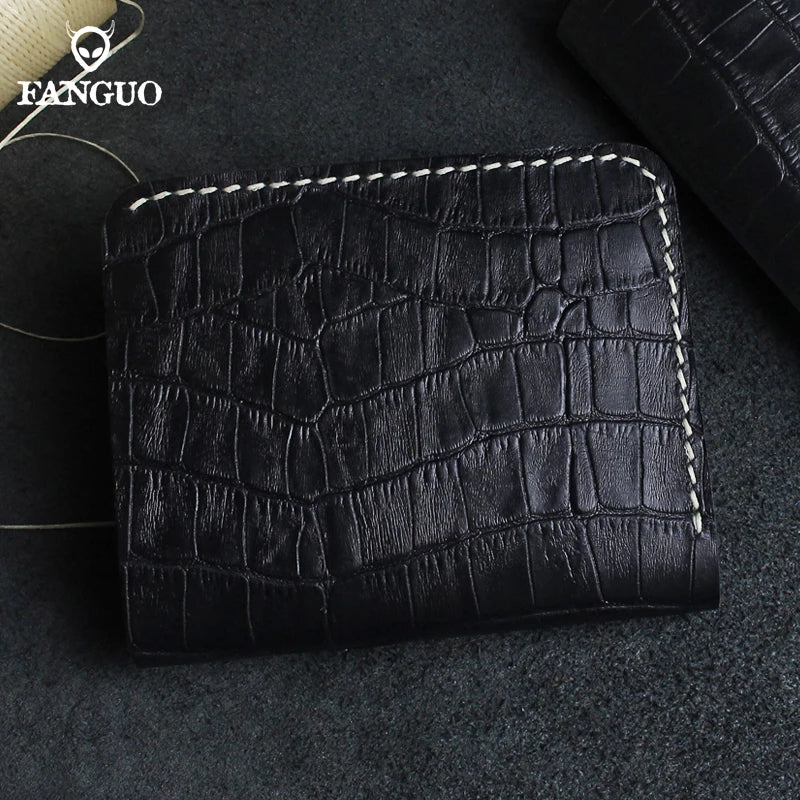 Classic Alligator Pattern Real Leather Wallet