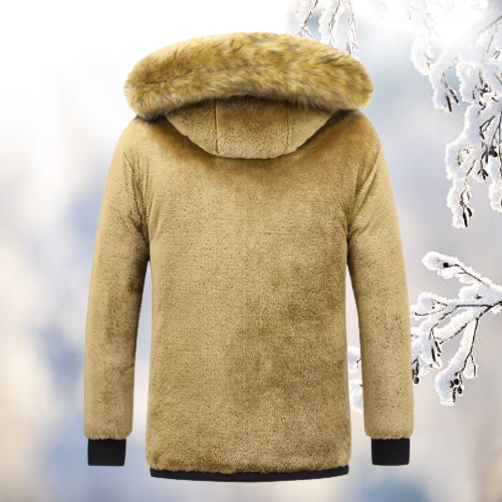 Warm Waterproof Mens Parka Jacket with Adjustable Hood