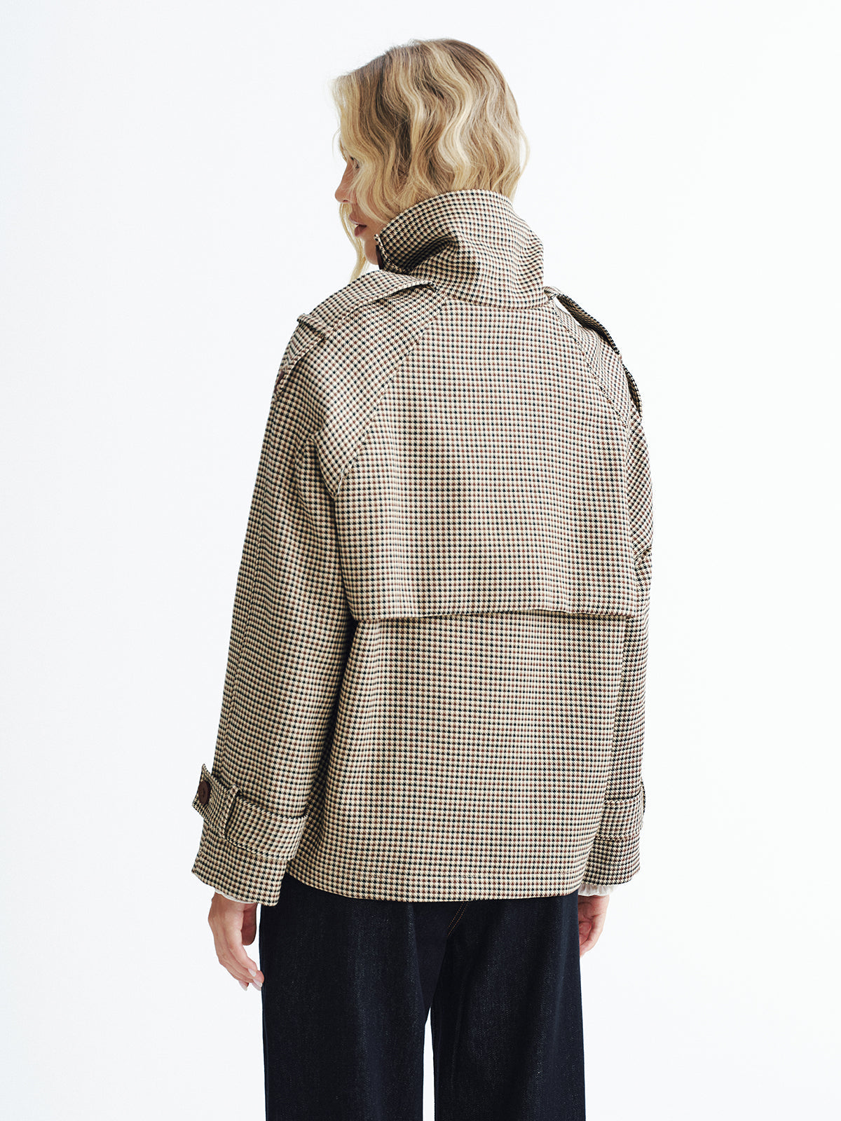Women's Casual Plaid Short Jacket