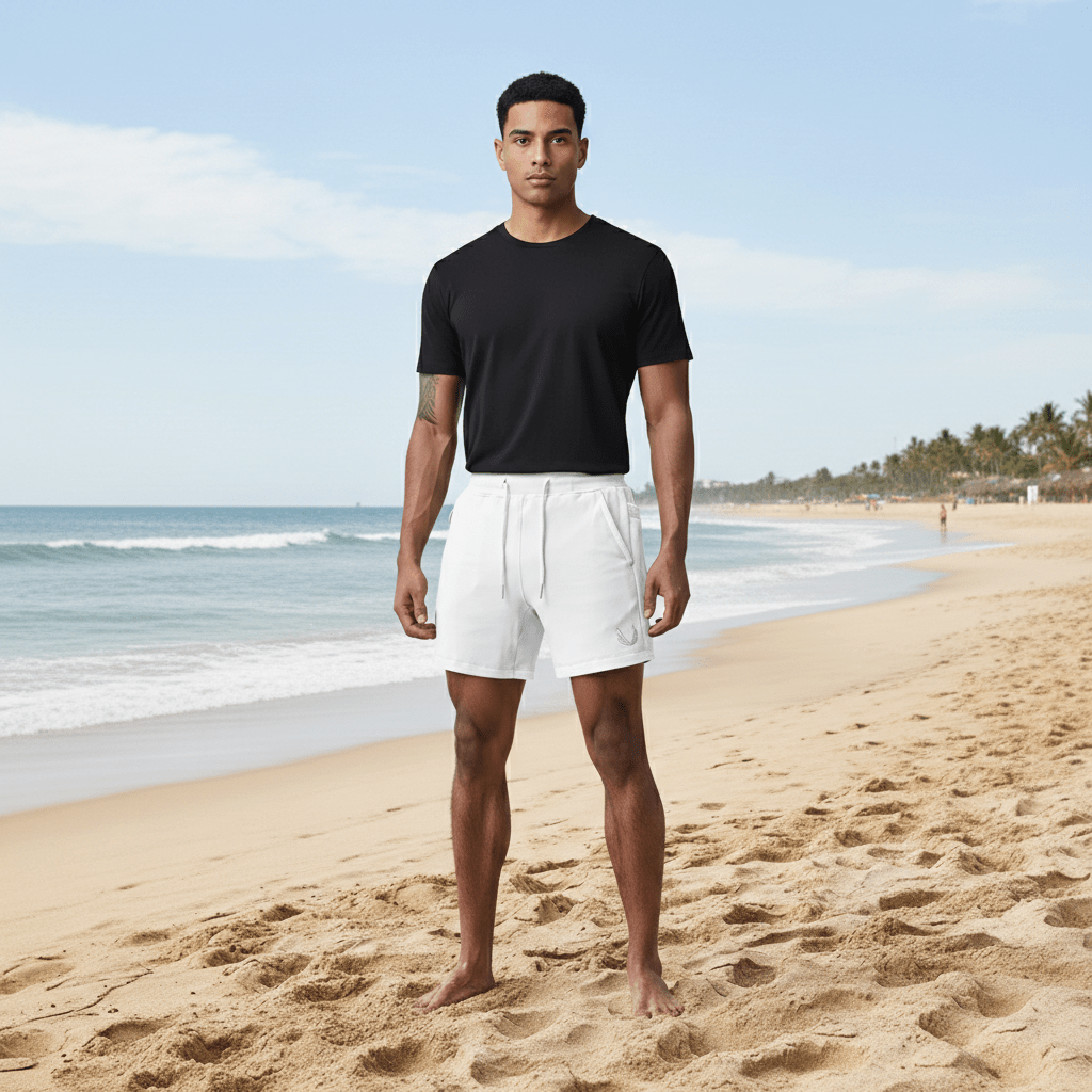 Athletic Drawstring Running Shorts with Pocket