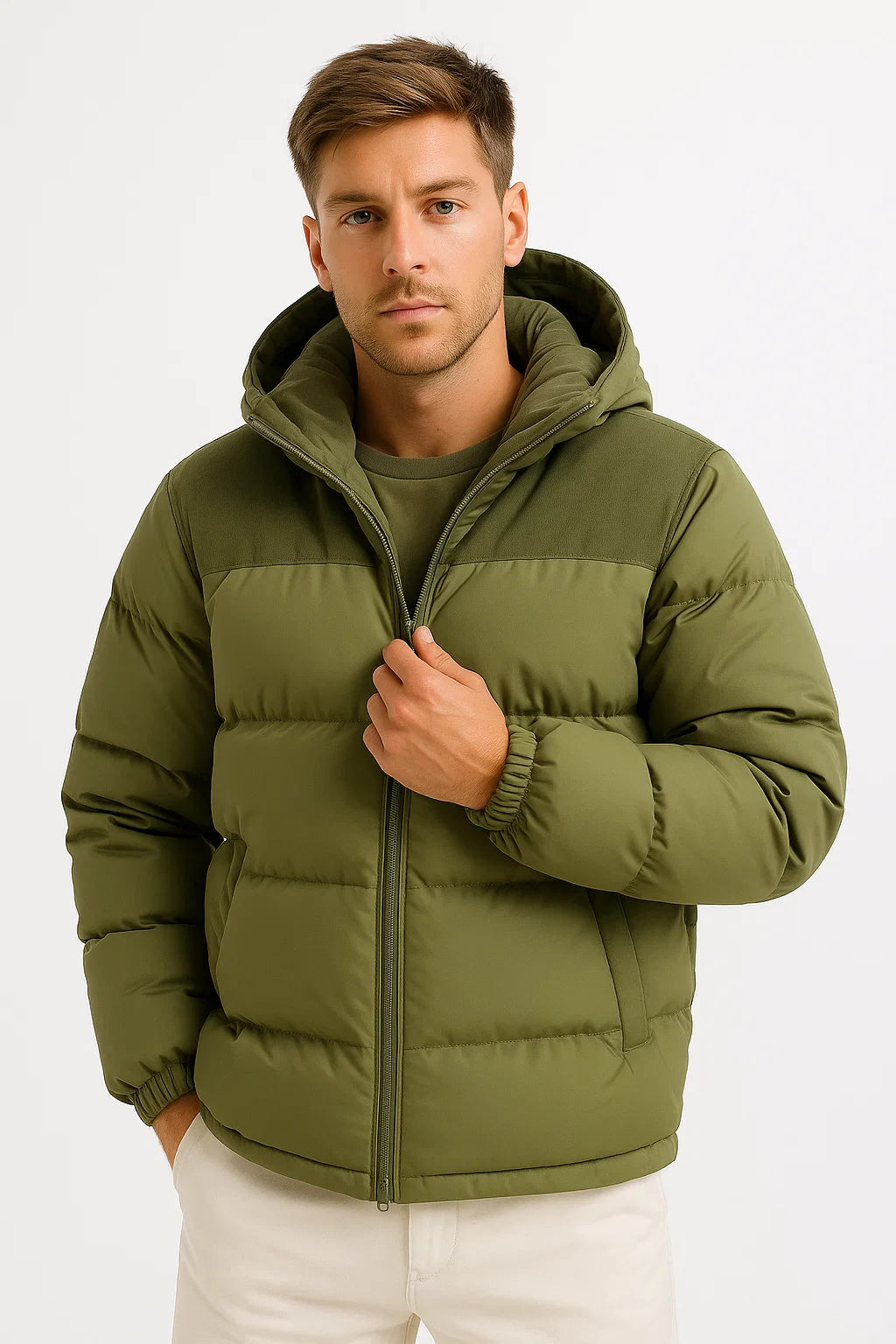 Warm Insulated Men's Puffer Parka Jacket