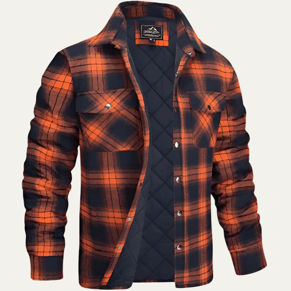 Rugged Plaid Flannel Jacket for Men