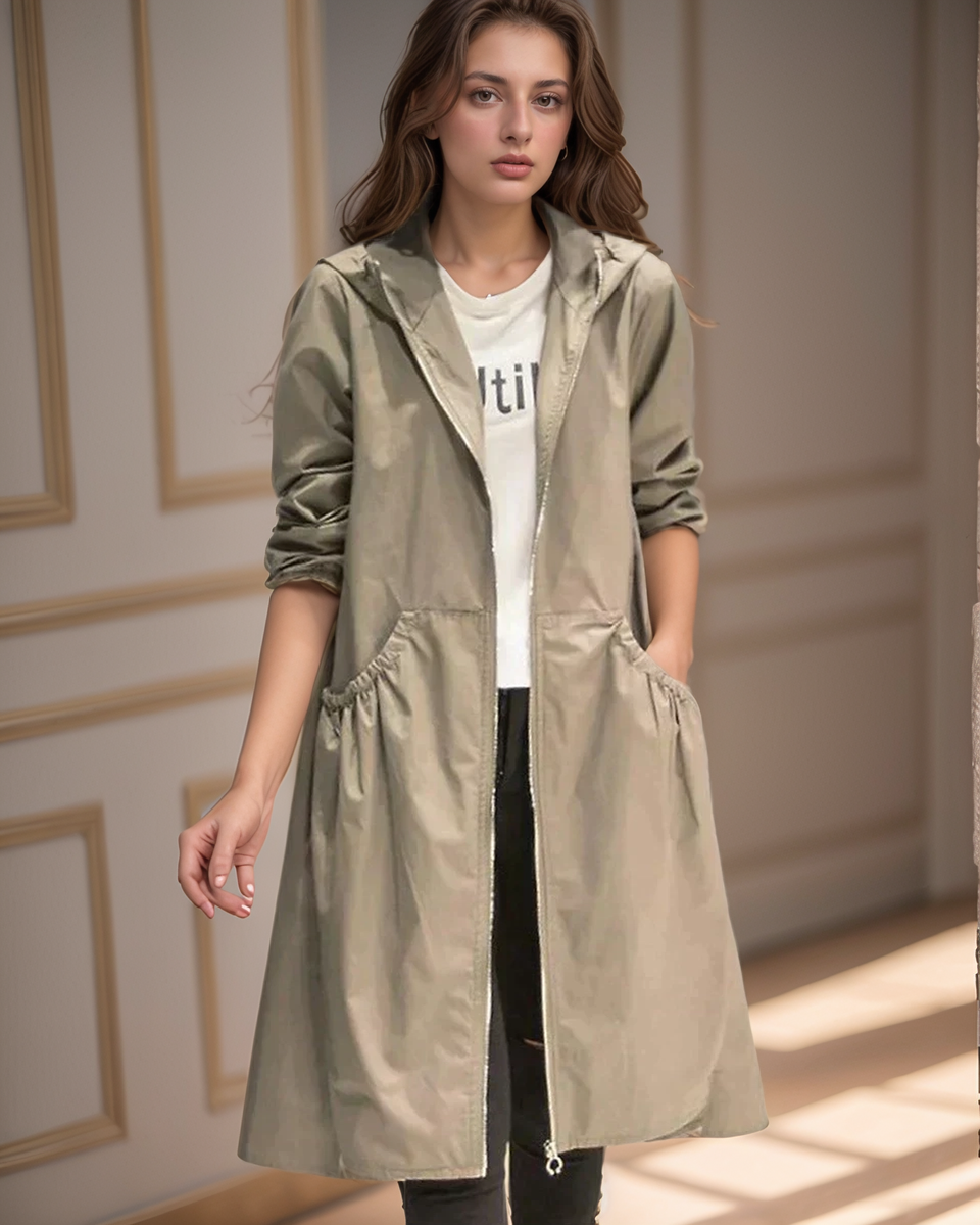 Women's Waterproof Knee Length Coat