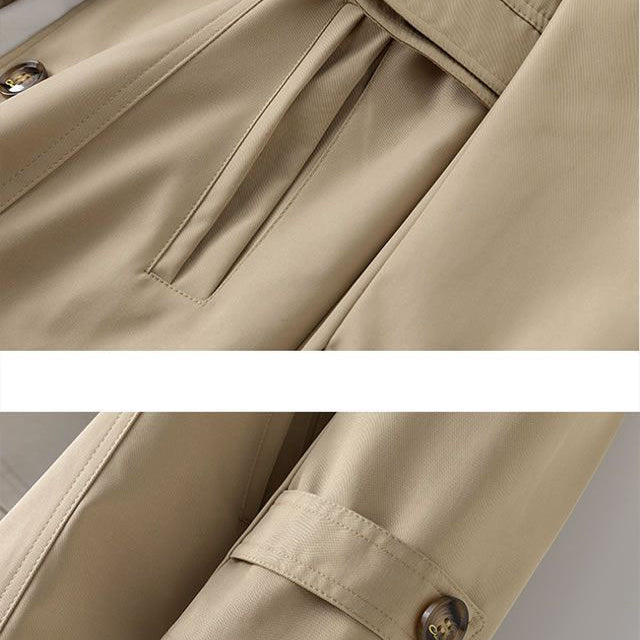 Ieva Trench Coat | Women’s Double-Breasted Classic Trench Coat