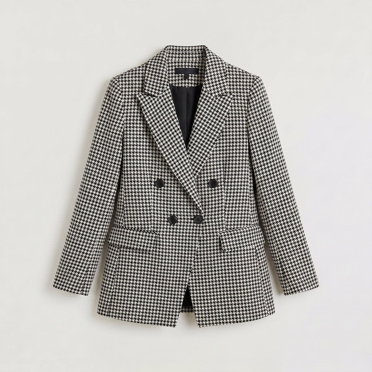 Women's Classic Wool Blend Double-Breasted Blazer