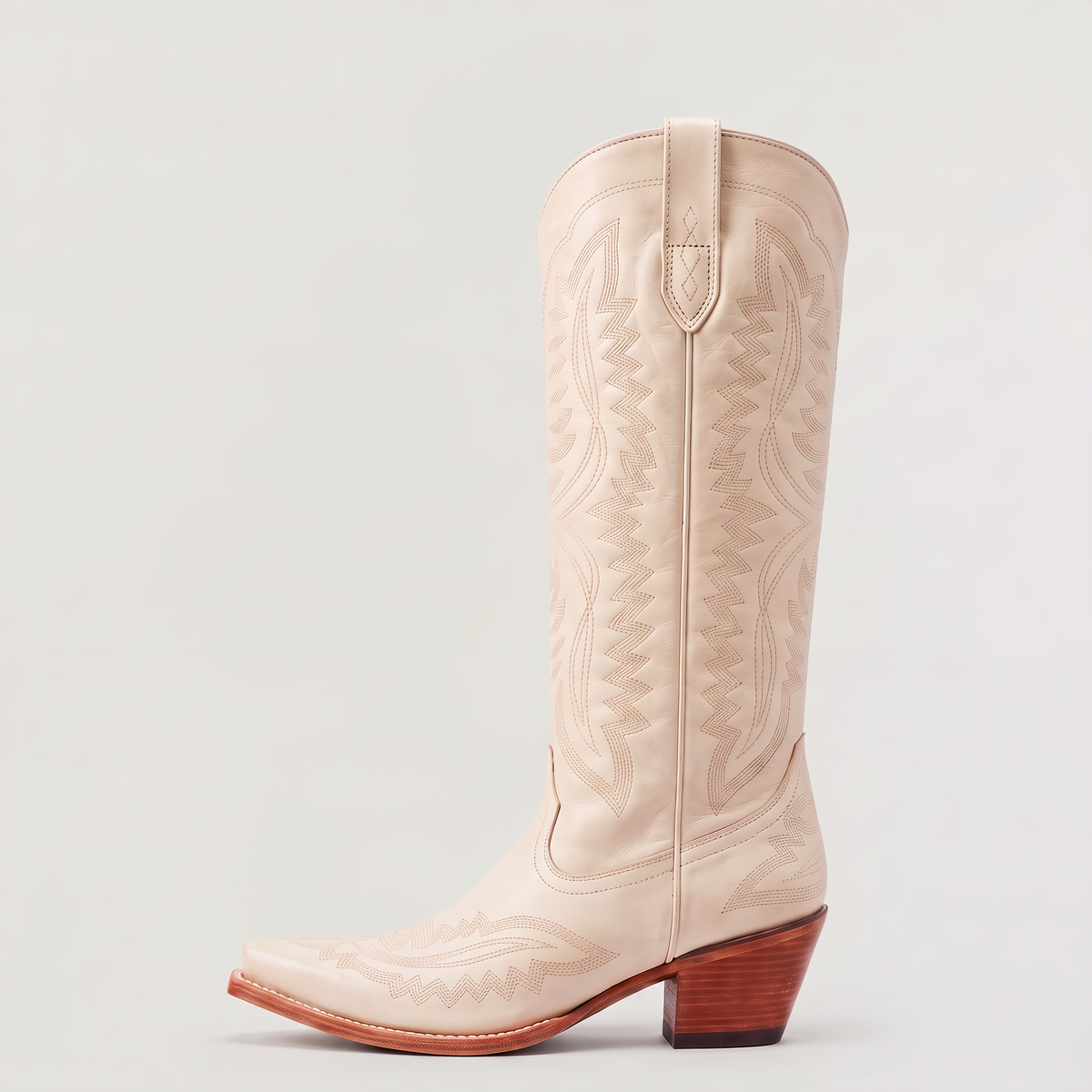 Women's Classic Leather Knee-High Cowboy Boots