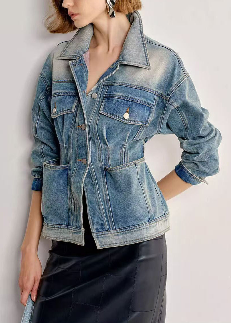 Women's Denim Coat Italian Gradient Autumn - OutfitLondon