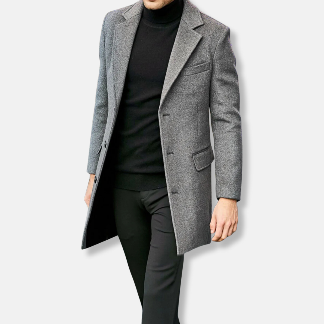Men's Large Double Breasted Long Trench Coat