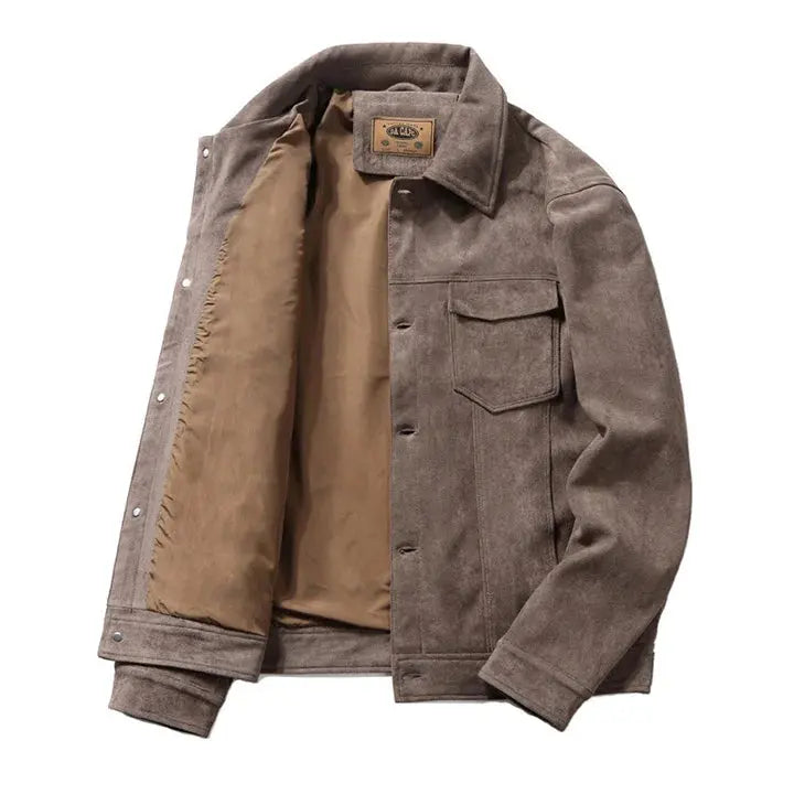 Comfortable Fit Blended Fabric Jacket