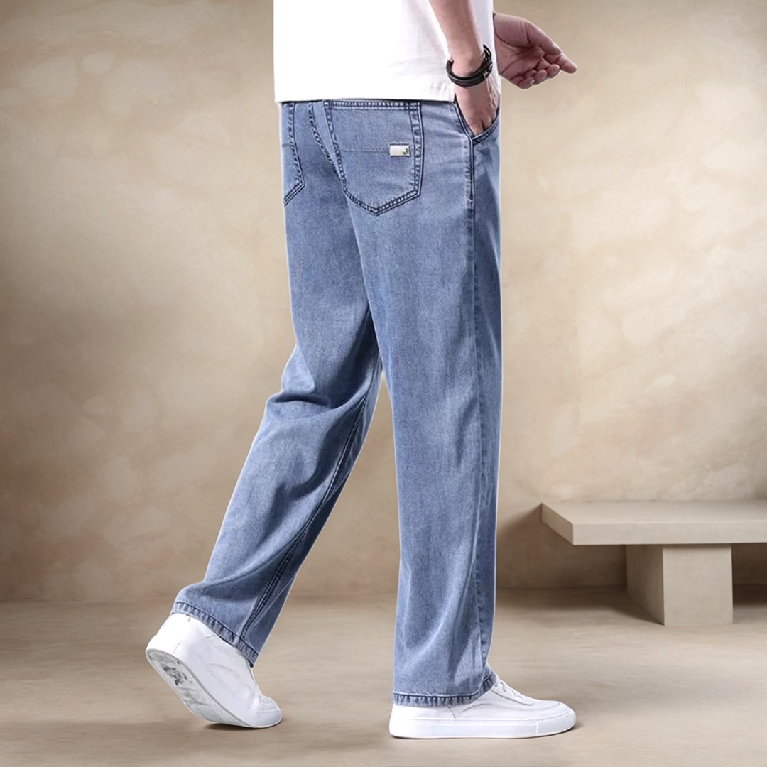 Comfortable Dark Straight Fit Jeans