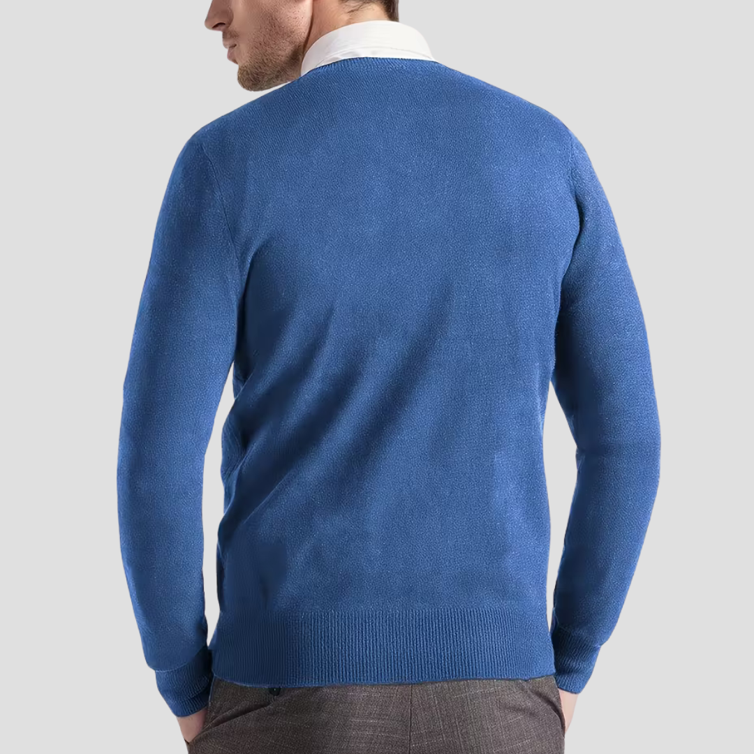 Comfortable Men's Crew Neck Wool Sweater