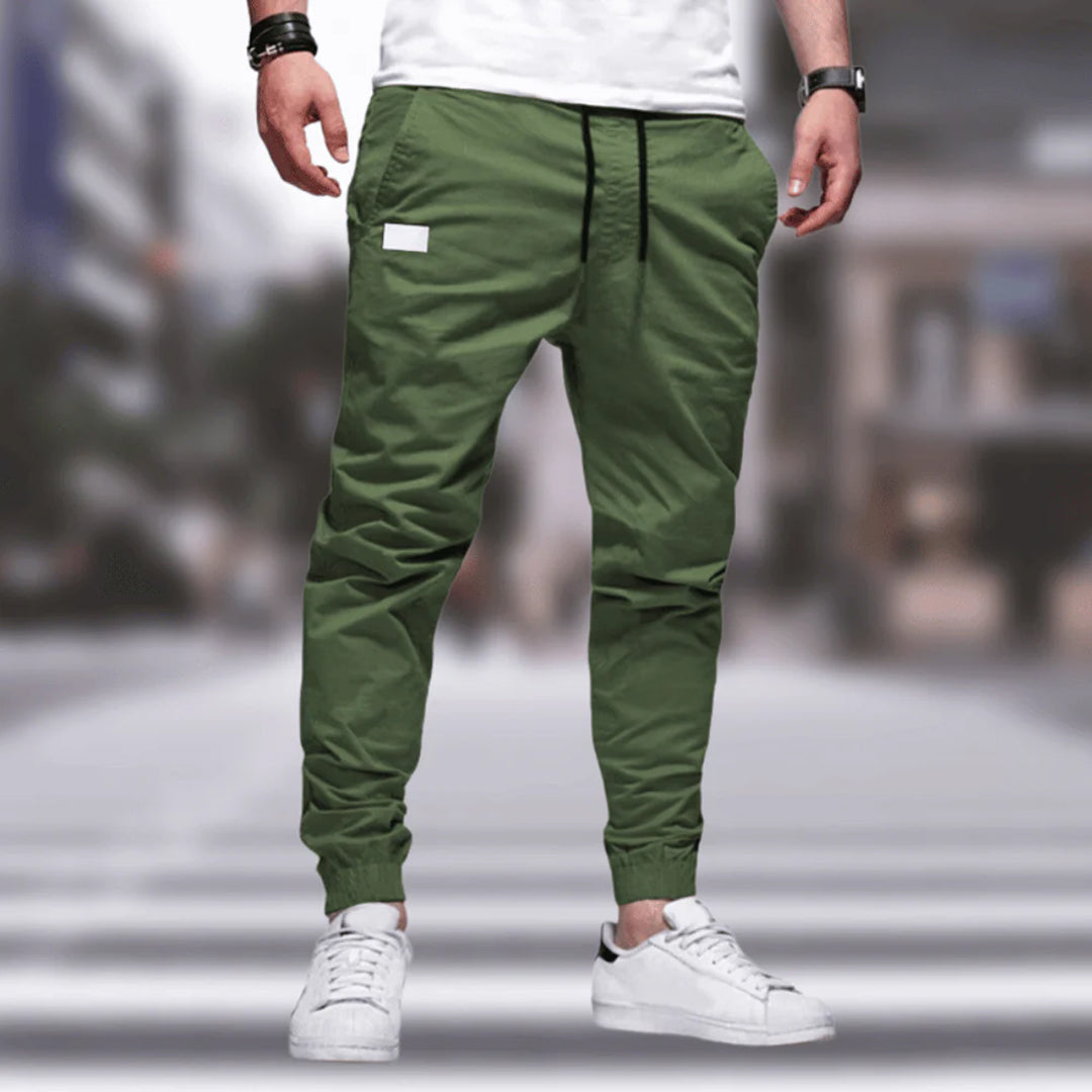 Comfortable Fit Jogger Pants with Elastic Waist