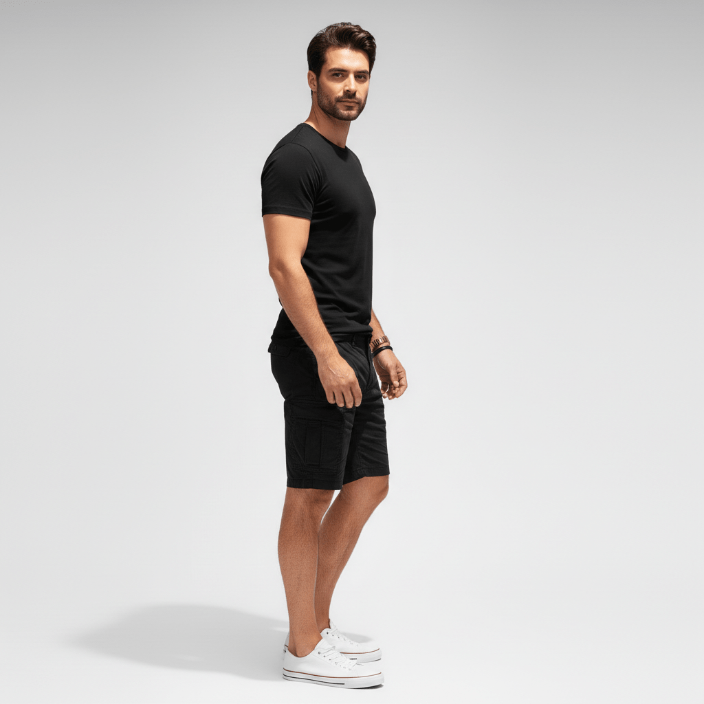 Comfortable Cargo Shorts with Extra Pockets and Adjustable Belt