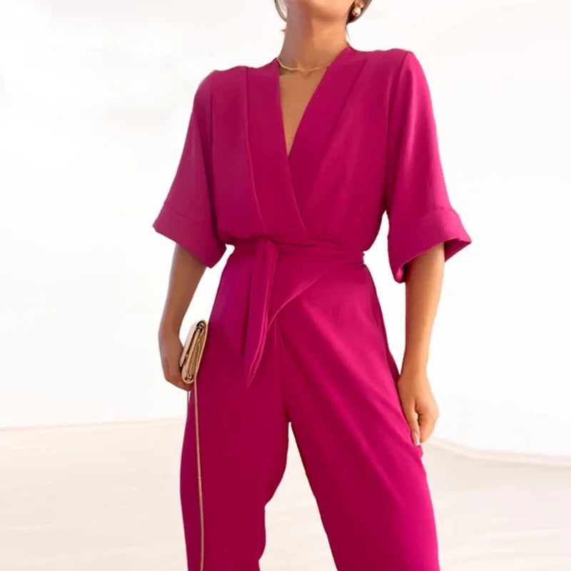 Fitted Ladies Classic Jumpsuit with Defined Waist