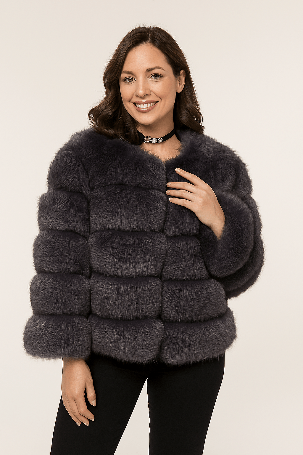 Cozy Women's Short Fuzzy Winter Coat