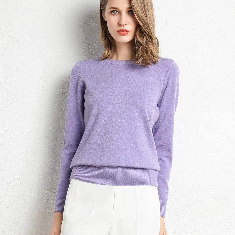 Women's Soft Crew Neck Cashmere Sweater