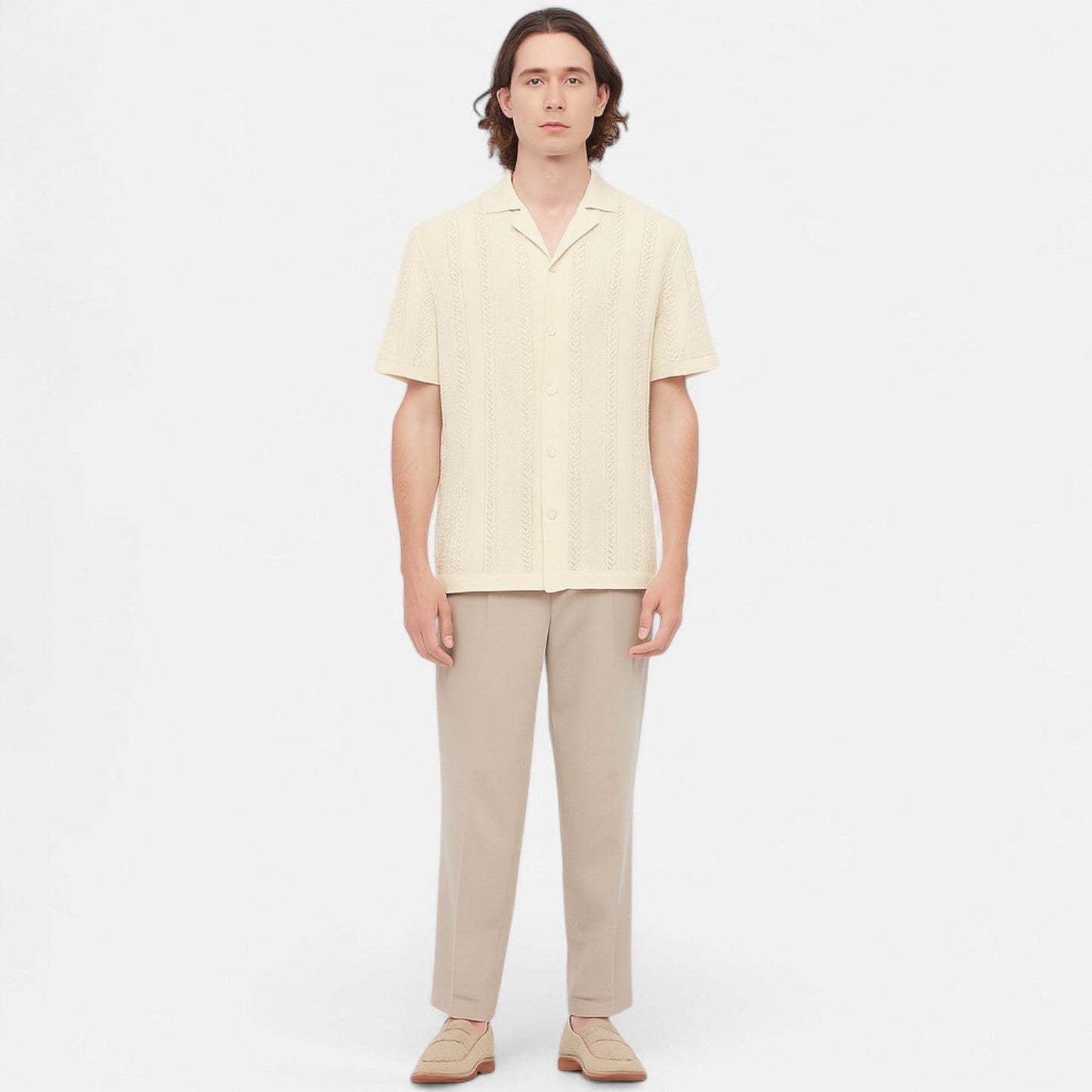 Soft Cotton Blend Shirt – Colorful Patchwork Design