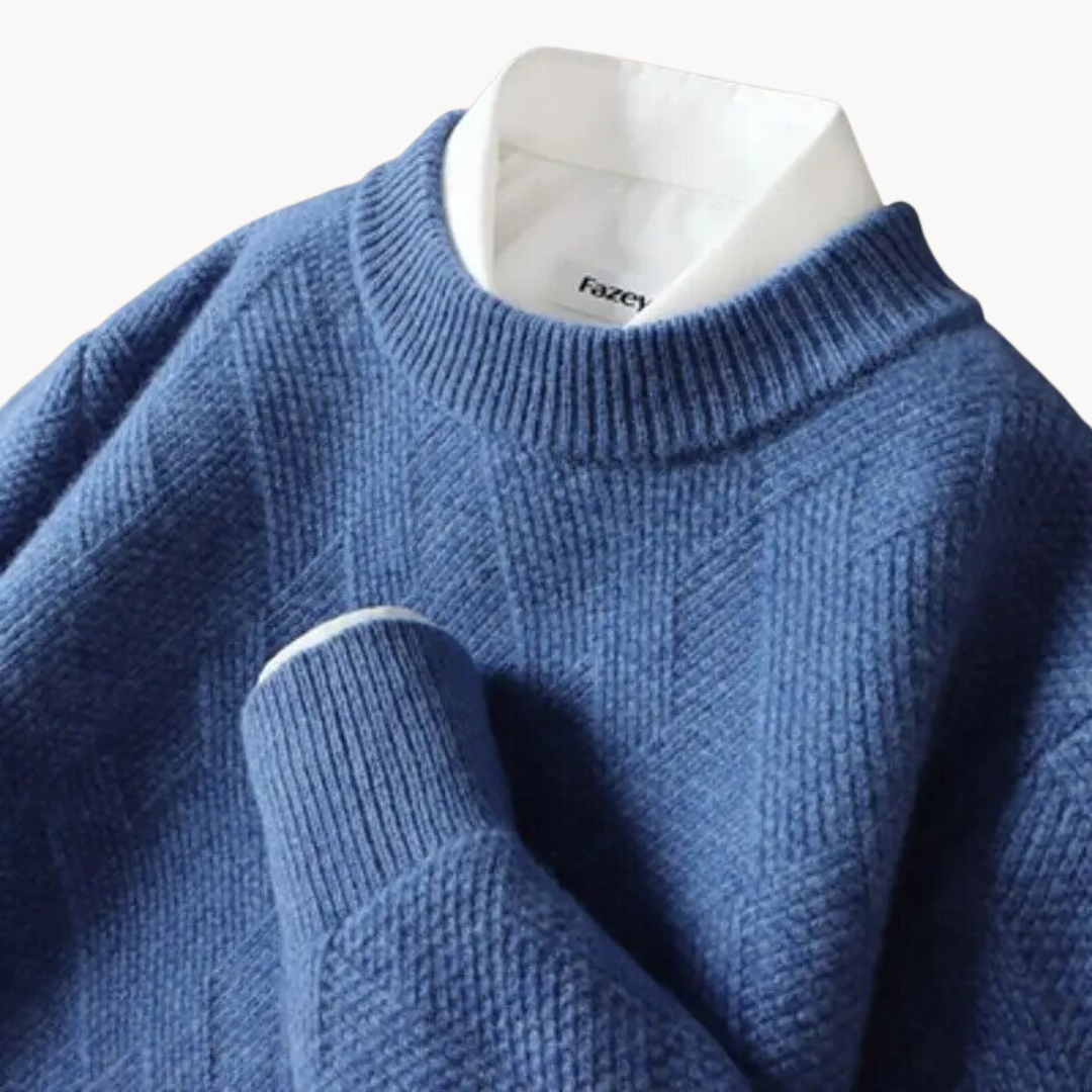 Soft Viscose Knit Sweater with Relaxed Fit