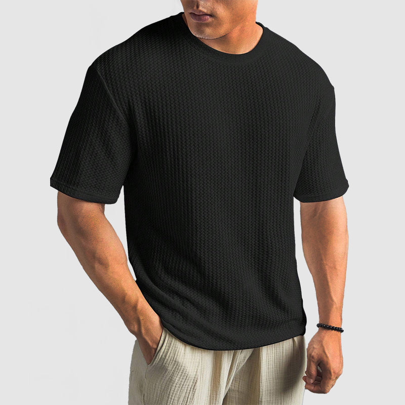 Relaxed Fit Breathable Knit Tee