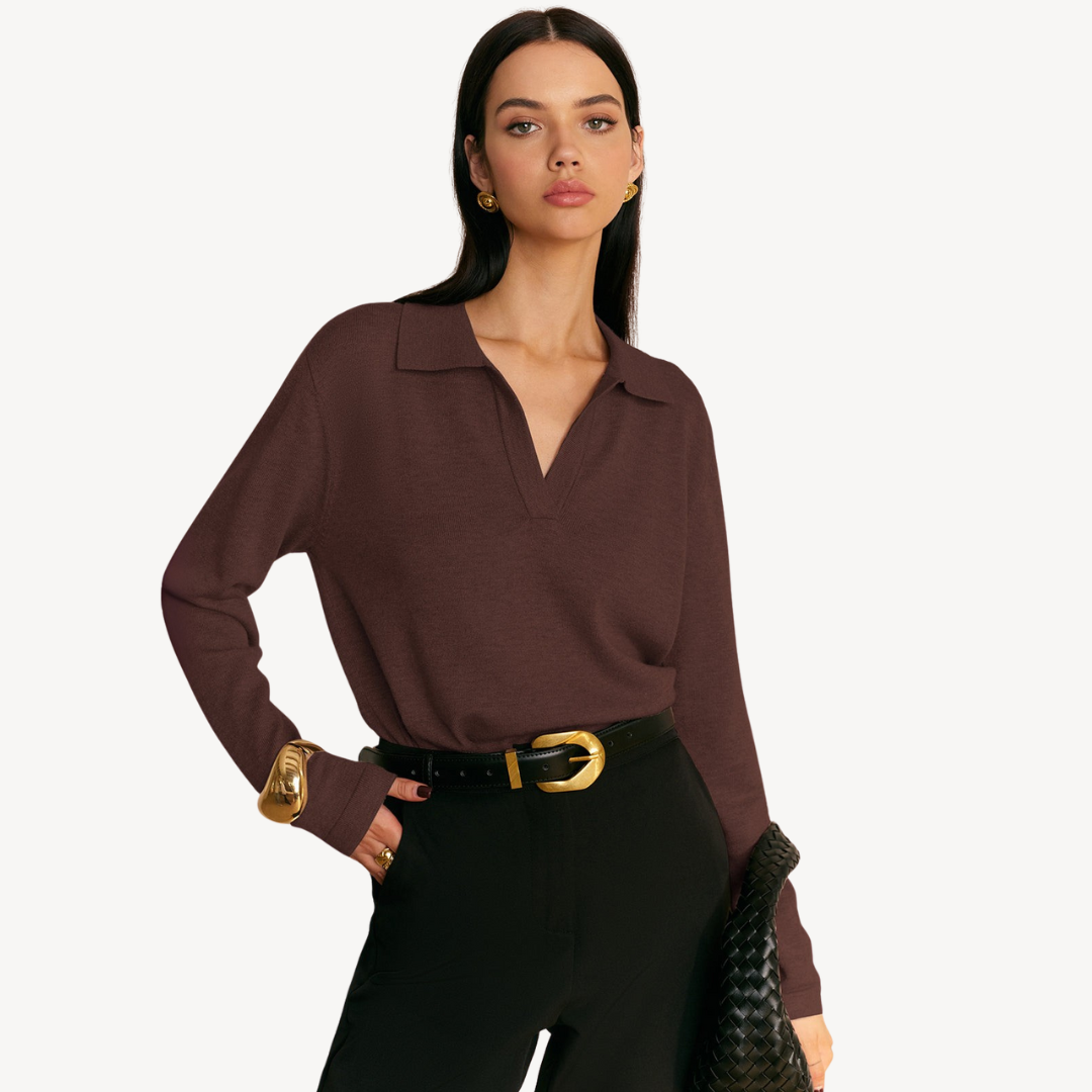 Ladies Classic Fit Polo Sweater