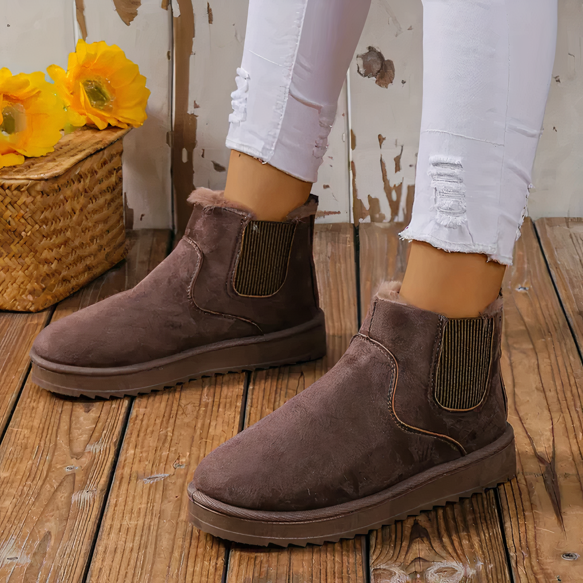 Zoe | Soft Fuzzy Snow Boots for Warm Comfort