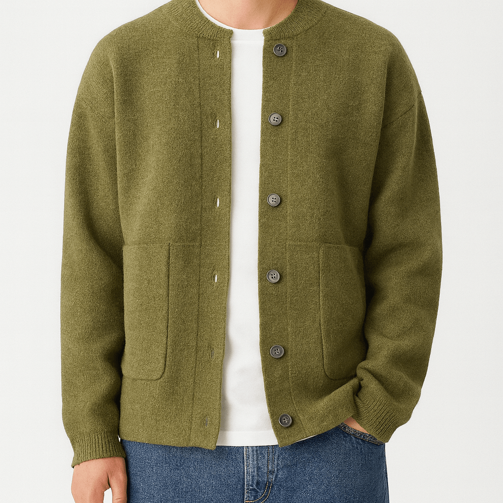 Relaxed Fit Open Front Cardigan