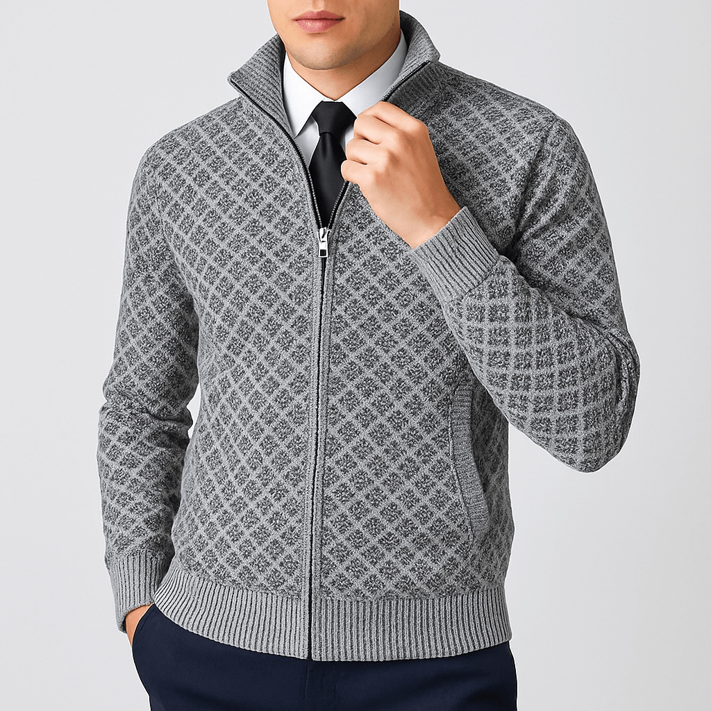 Slim Fit Zip Up Sweater