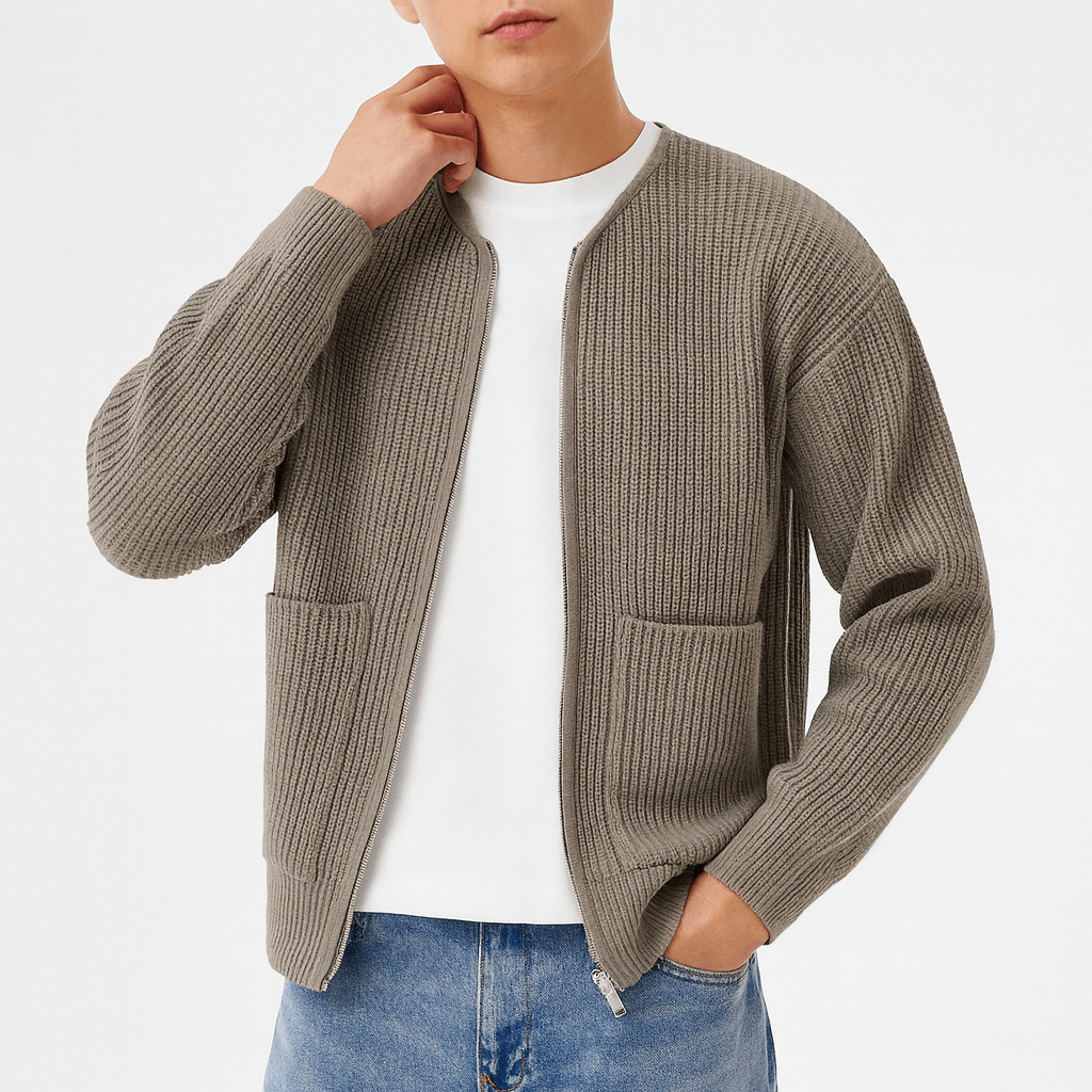 Simple Zip Up Sweater