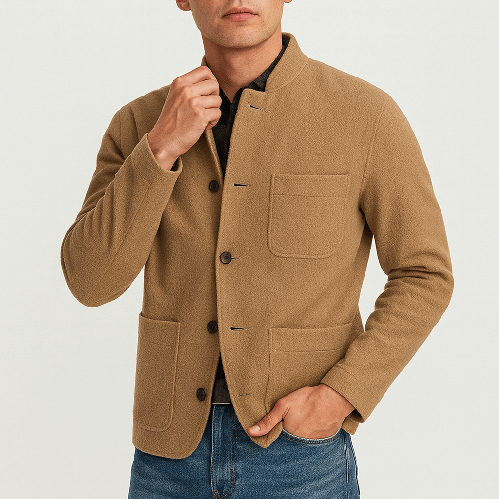 Warm Fleece Layered Cardigan
