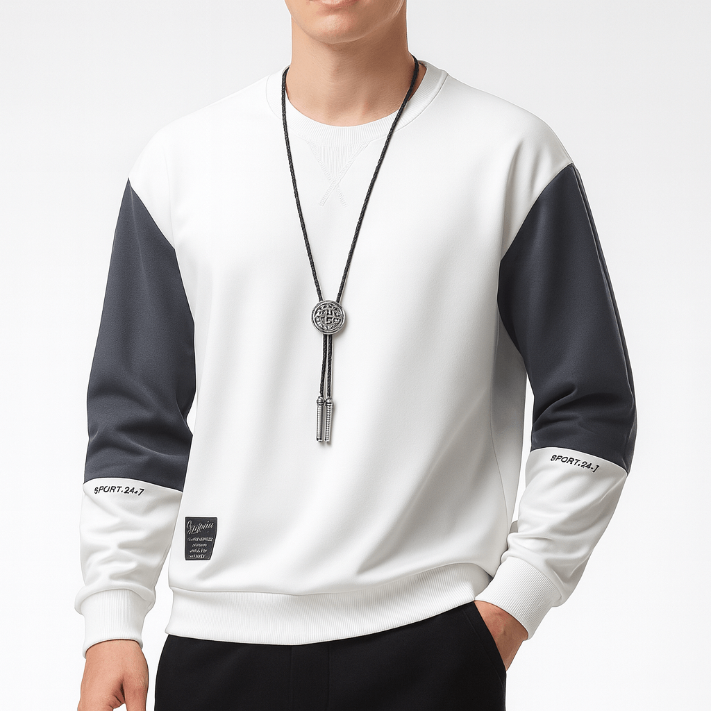 Classic Contrast Crew Sweatshirt