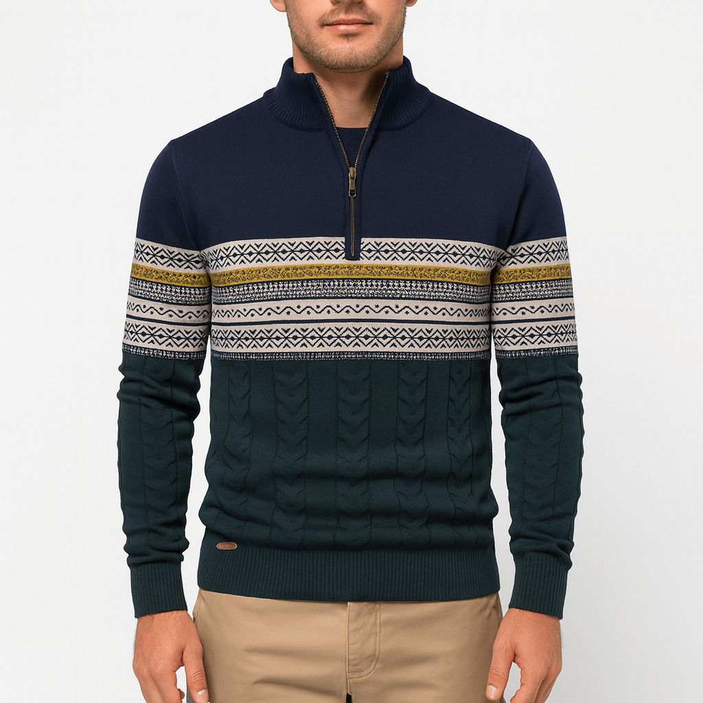 Classic Multi-Color Pullover Sweater