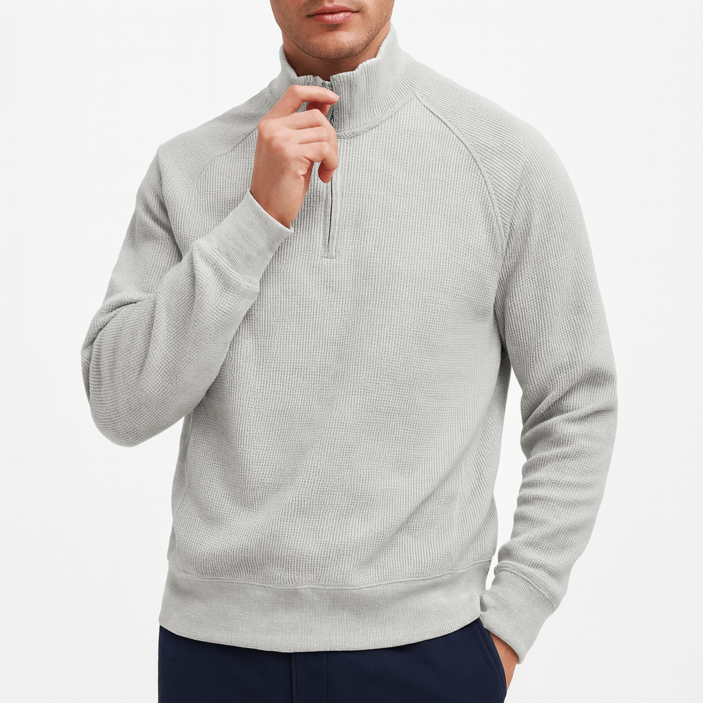Soft Textured Crew Neck Sweatshirt