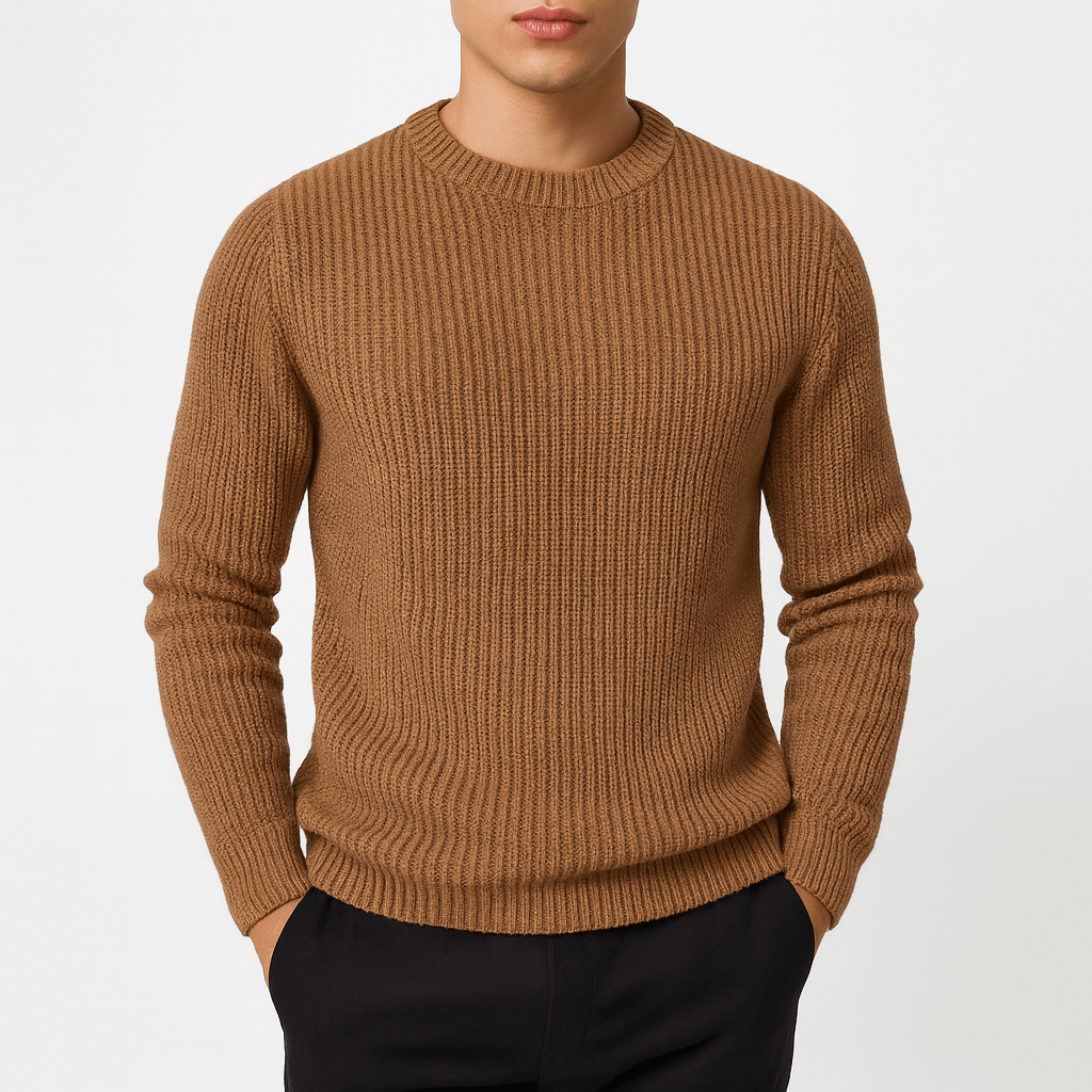 Classic Men's Horizontal Wool Sweater
